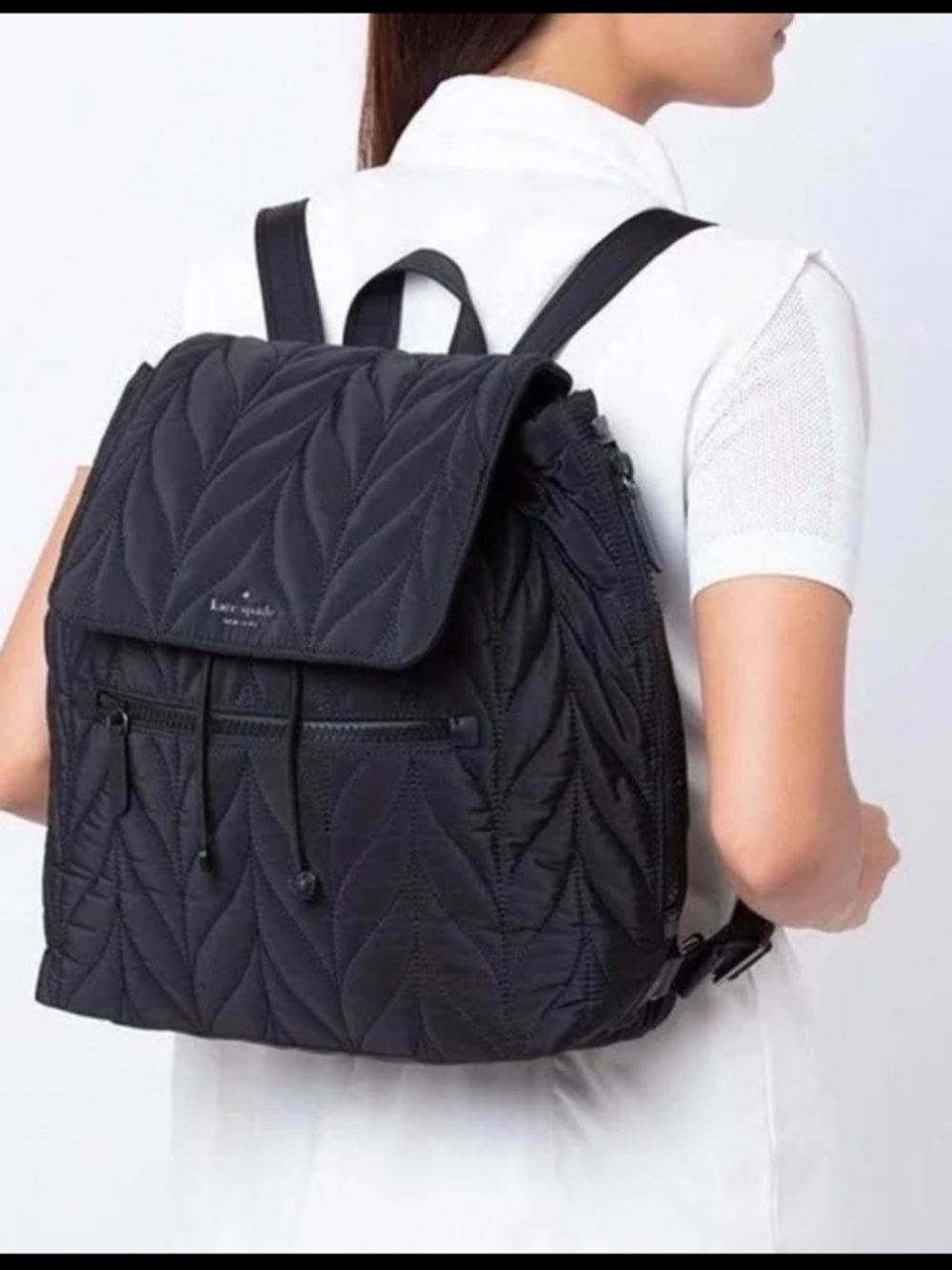 kate spade Quilted Black Nylon Backpack